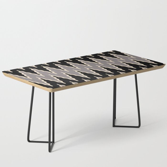 Chevron Pattern 522 Black and Gray Coffee Table