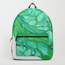 Peapod, an abstract artwork by Sharon Perry Backpack