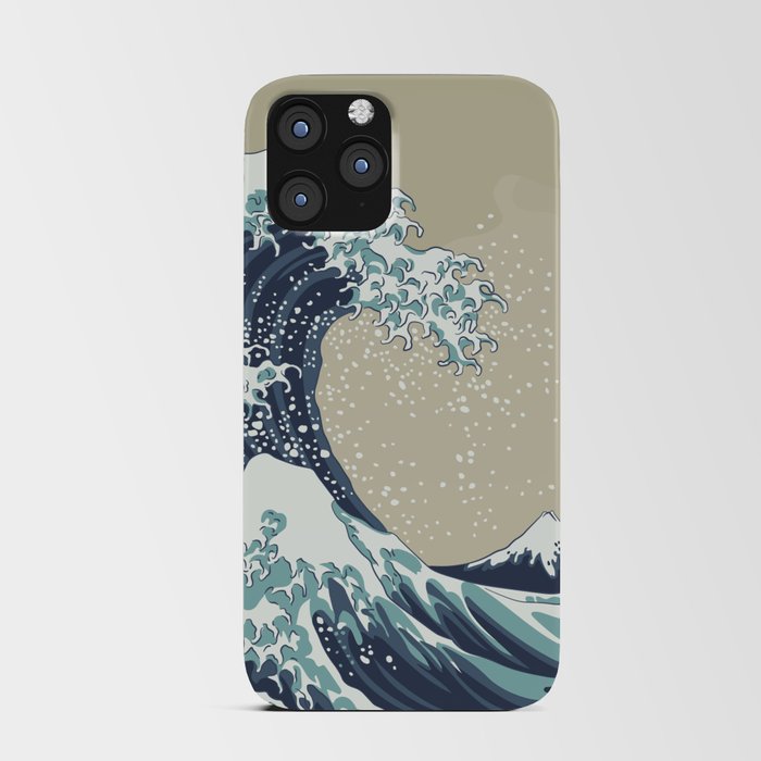 Great Wave with Mount Fuji 19th century japanese style woodblock design vintage illustration iPhone Card Case