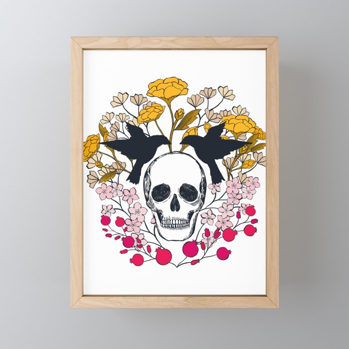 Garden of Skulls Framed Mini Art Print