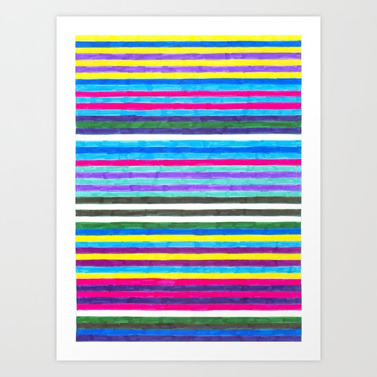 Yellow Stripes Art Print