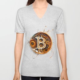 Bitcoin Two by Patrick Hager V Neck T Shirt