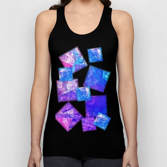 Textured Paper Overlay Unisex Tank Top