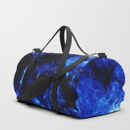Dark Arctic Splash Black and Blue Abstract Artwork Duffle Bag