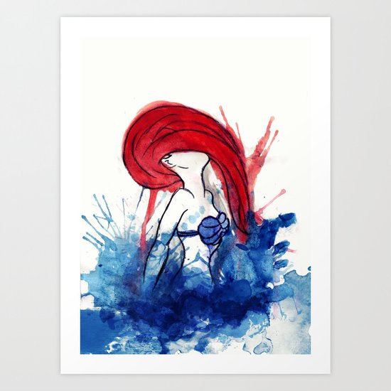 Ariel Splash Art Print