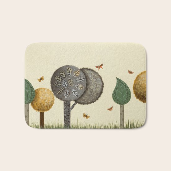 Autumn Butterflies Bath Mat