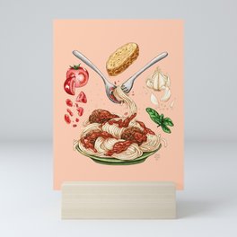 Spaghetti Mandala Mini Art Print