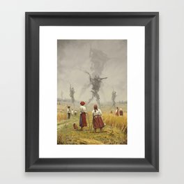 1920 -The march of the Iron Scarecrows Framed Art Print