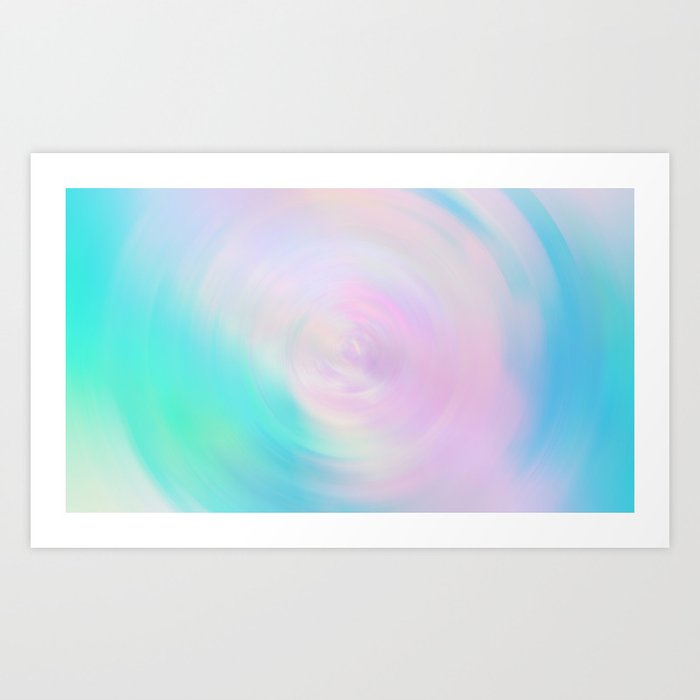 Rainbow retro vortex Art Print