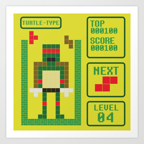 TETRIS: Turtle Type Art Print