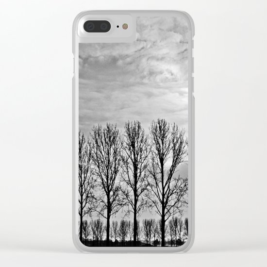 Black and white landscape Clear iPhone Case