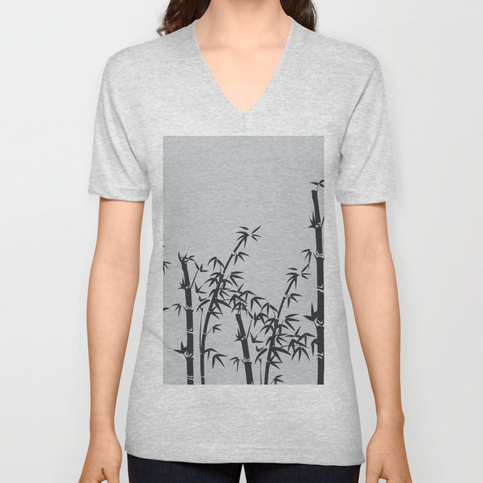 Bamboo black - grey V Neck T Shirt
