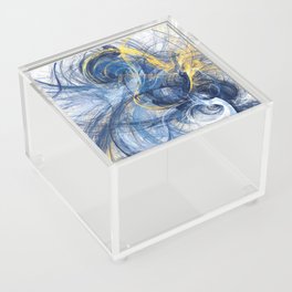 Blue Yellow Fractal Dreamscape Acrylic Box