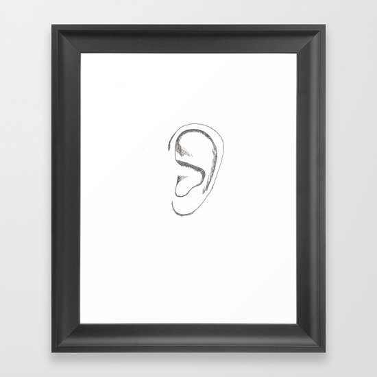an earful Framed Art Print