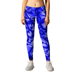 Floral blue soap bubbles with a pattern of blurred outlines. Leggings | Drops, Stains, Mirrored, Smudges, Water, Bubbles, Pattern, Ripples, Balls, Painting 