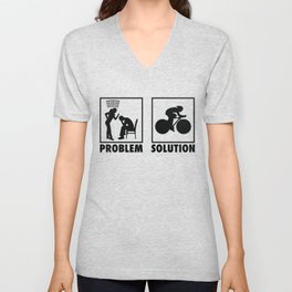 Cycling Cyclist Statement Problem Solution. V Neck T Shirt