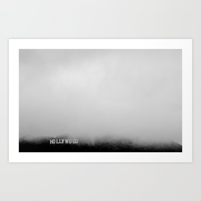 Hollywood In the Mist Art Print