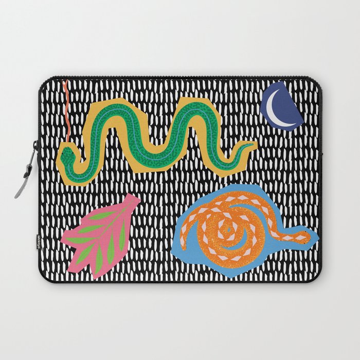 Bright Abstract Snakes  Laptop Sleeve