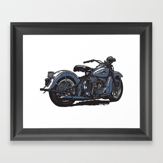 Harley Flathead Framed Art Print