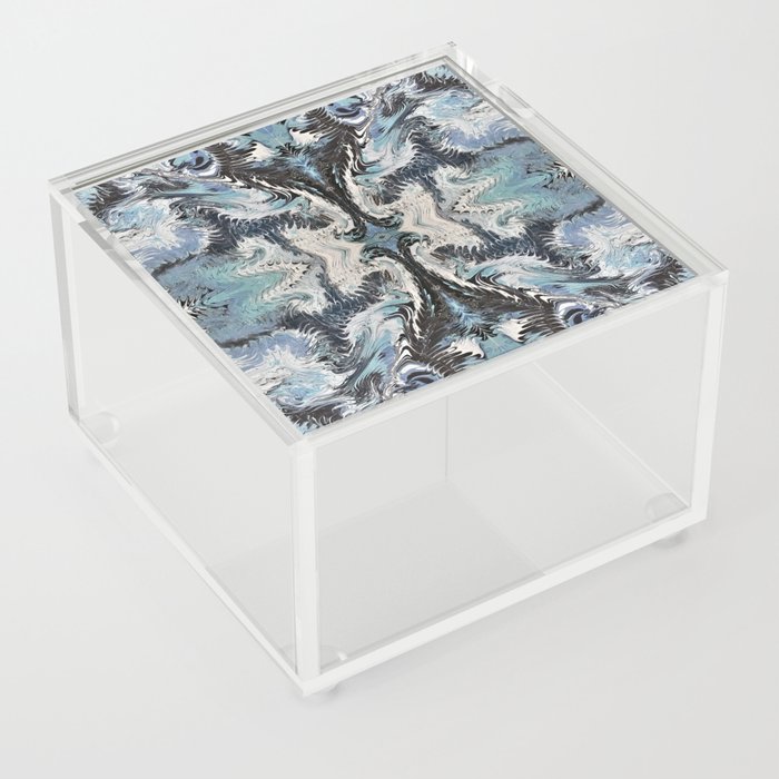 Abstract feathers symmetry Acrylic Box