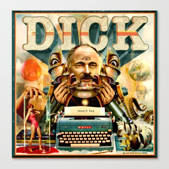 Portrait of Philip K. Dick Canvas Print