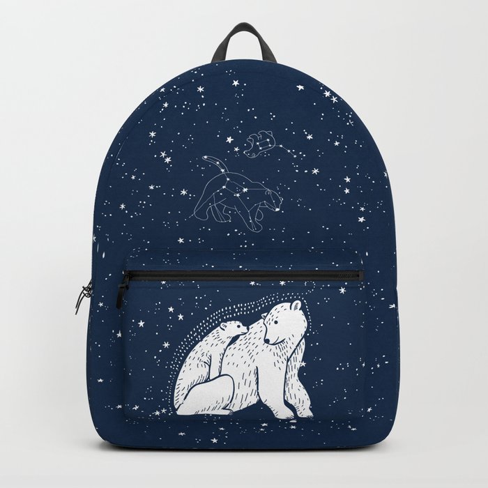 Polar Bear and Constellation Arctic Night Sky Stars Backpack