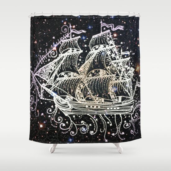 The Great Sky Ship II Shower Curtain