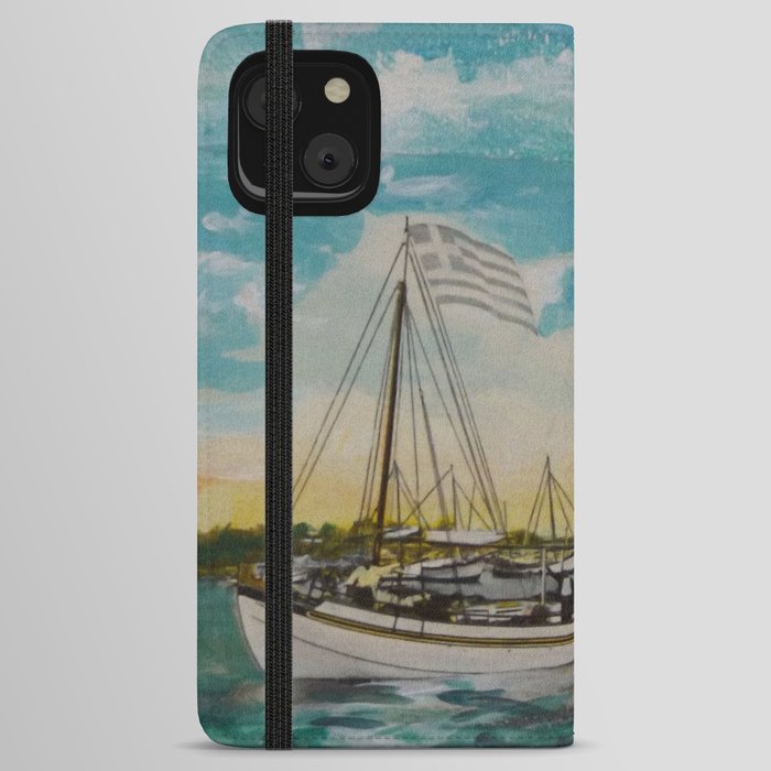 post card in a painting iPhone Wallet Case
