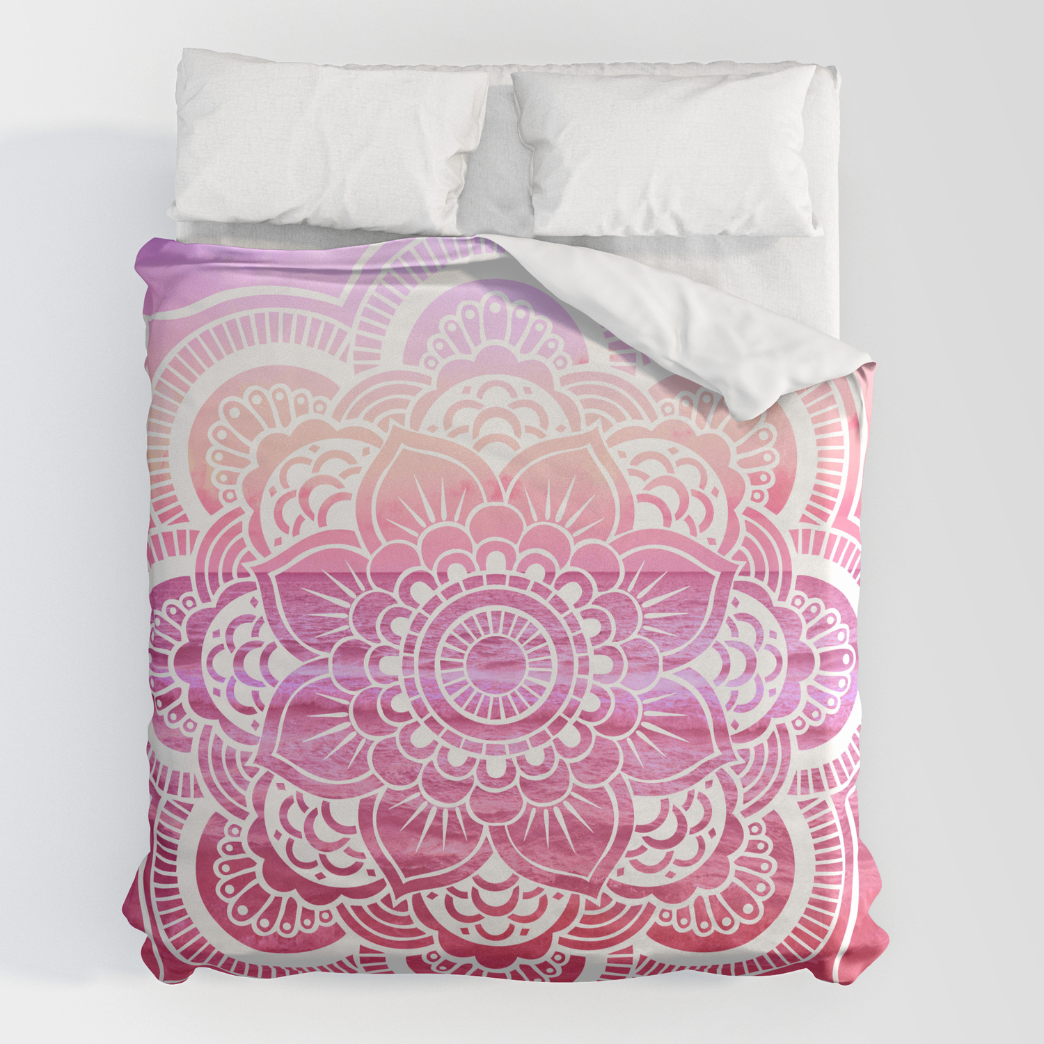 Water Mandala Hot Pink Fuchsia Duvet Cover By Whimsy Romance Fun By 2sweet4words Des Society6