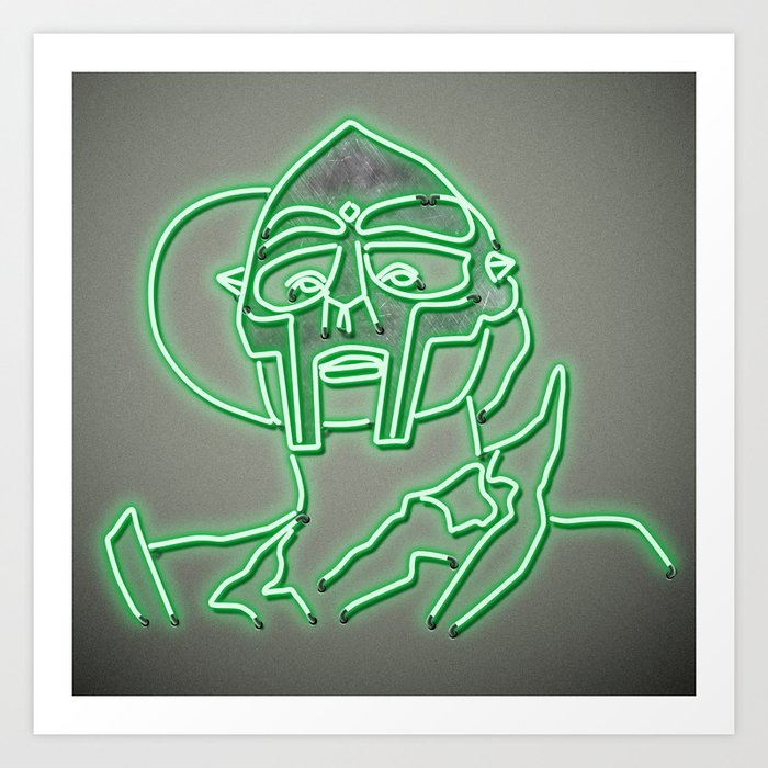 MF Doom - Neon Sign Kunstdrucke MF Doom - Neon Sign Kunstdrucke
