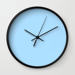Solid Pale Light Blue Color Wall Clock | Homedecorator, Digital, Accessories, Solid, Softblue, Bright, Light, Designtrend, Paleblue, Lightblue 