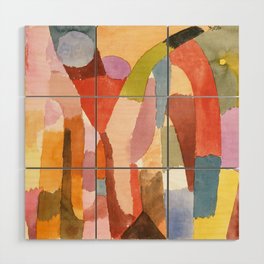 Paul Klee "Movement of Vaulted Chambers 1915" Wood Wall Art