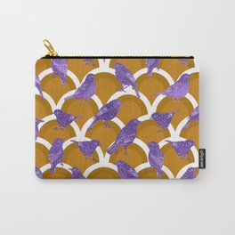 2206 schindel birds violett brown Carry-All Pouch