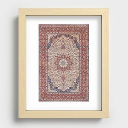 Esfahan Central Persian Antique Rug Print Recessed Framed Print