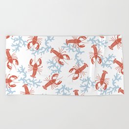 Lobster Toss Beach Towel
