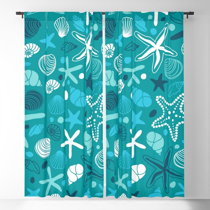 Sea Life Abstract Blackout Curtain
