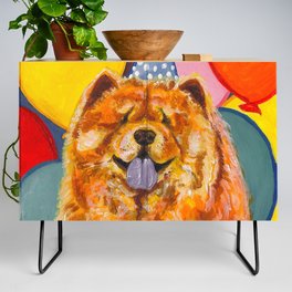 Chow Chow with Balloons Credenza