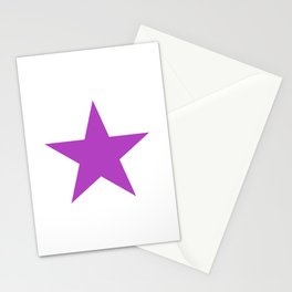 PURPLE STAR WITH WHITE SHADOW.. Stationery Card