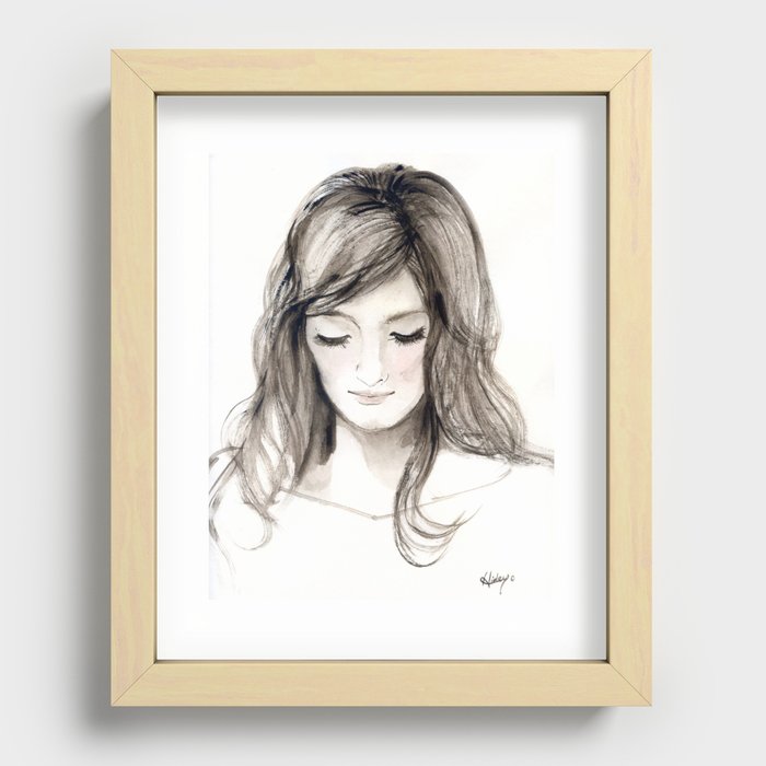 A portrait 4 Recessed Framed Print