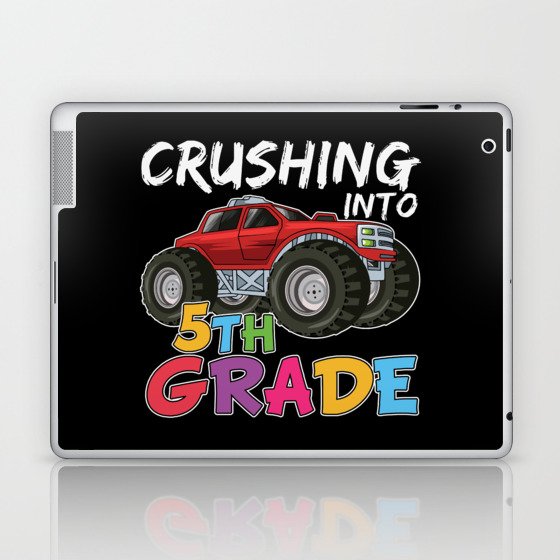 Crushing Into 5th Grade Monster Truck Laptop & iPad Skin
