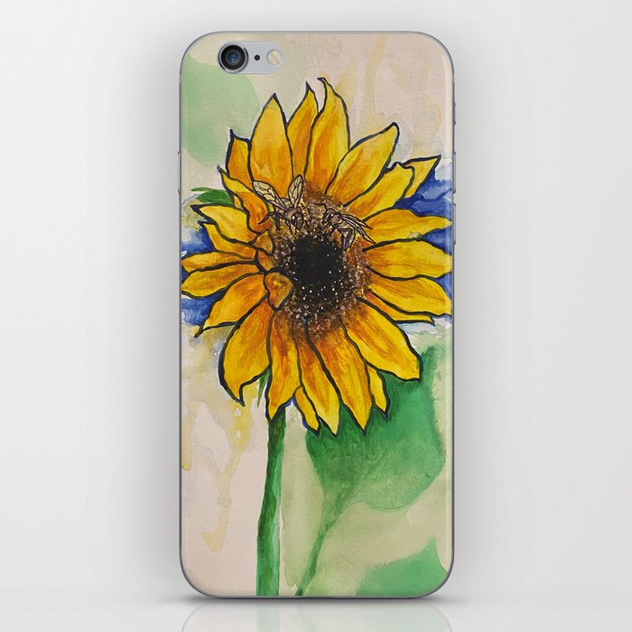 Sunflower and Bees iPhone Skin