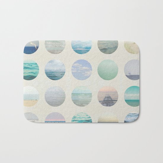 Ocean Polka dot Bath Mat