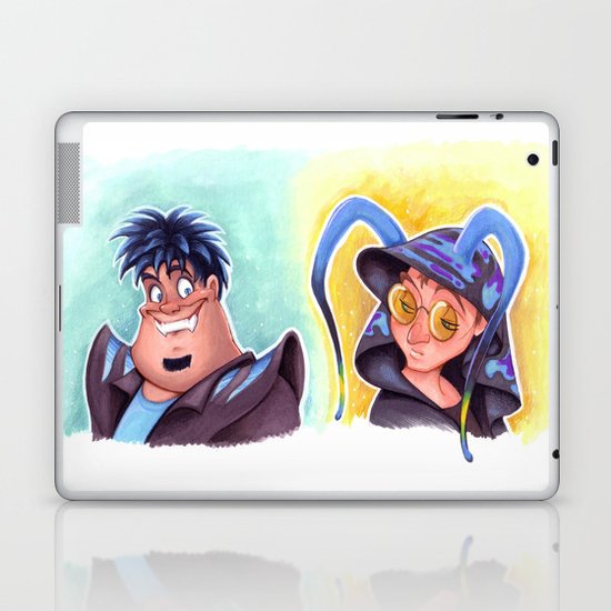 Mad T Party - Cheshire Cat and Caterpillar Laptop & iPad Skin