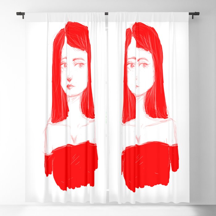 red Blackout Curtain