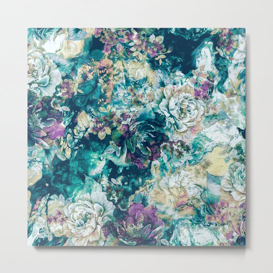 Frozen Flowers Metal Print