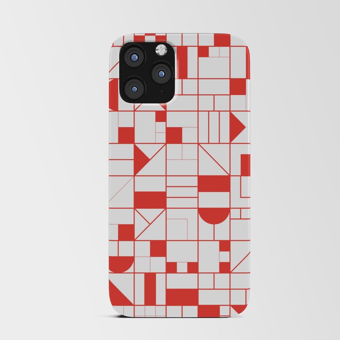 Abstract Pattern Red iPhone Card Case