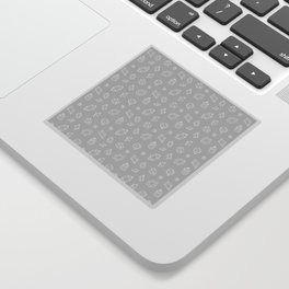 Light Grey and White Gems Pattern Sticker