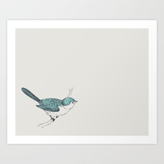 Blue Bird Art Print