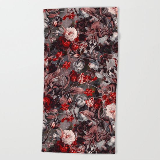 New Year's flowering night Beach Towel