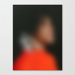 Blurred portrait: Red Canvas Print